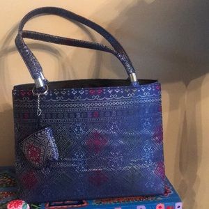 Handbag- Fabric with tiny change purse - Never used